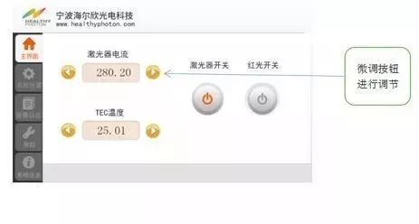 量子級聯(lián)激光發(fā)射頭出光后，QC750驅(qū)動器界面